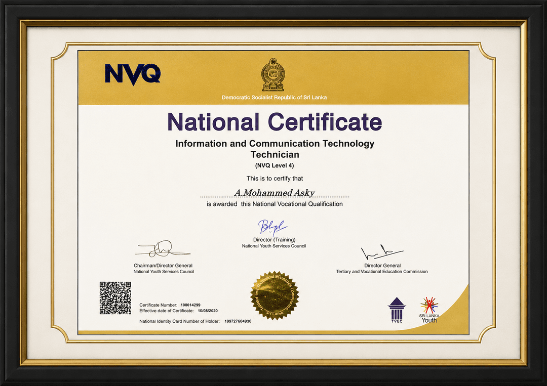 National Certificate in Information Technology (NVQ 4)