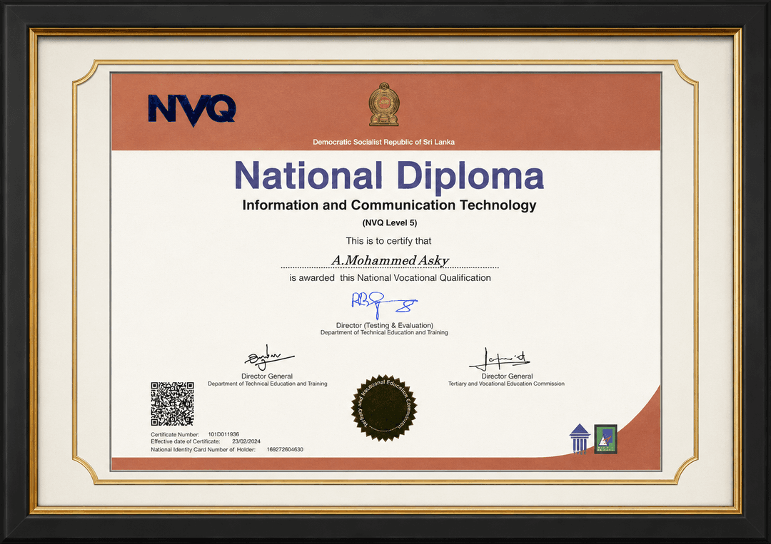 National Diploma in Information Technology (NVQ 5)